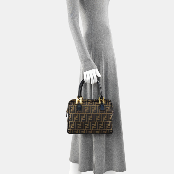 Monogram Canvas Top Handle Bag Brown