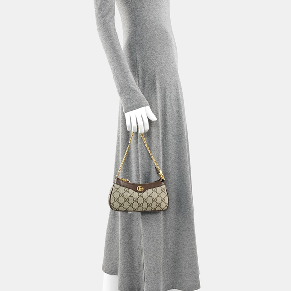 Ophidia Mini Monogram Coated Canvas Beige