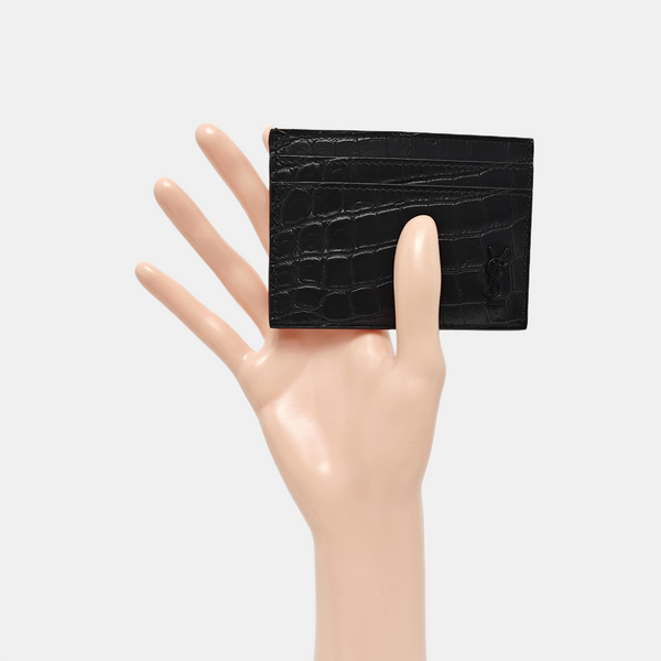 MONOGRAM Calfskin Black Card Holder