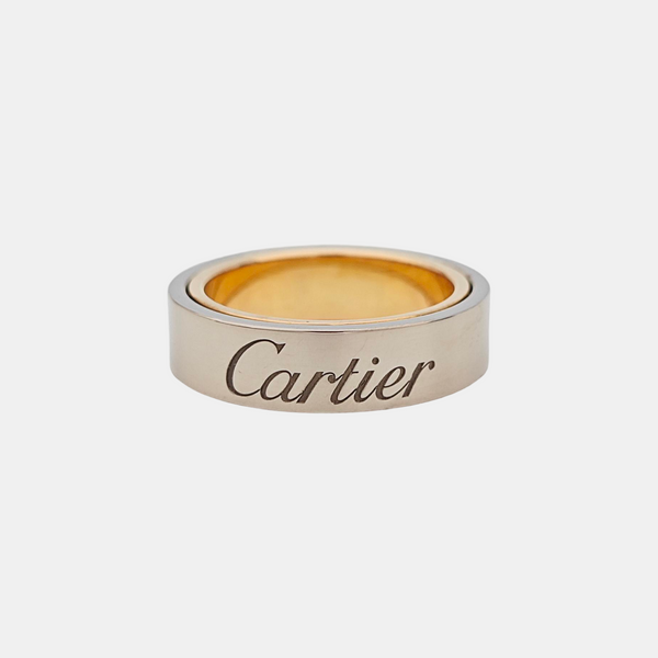 LOVE 18k Gold Silver Ring EU 52