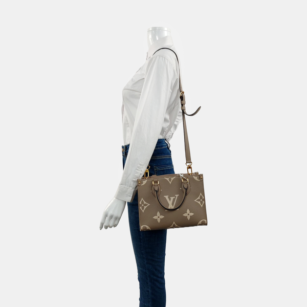 ONTHEGO PM Monogram Calfskin Gray