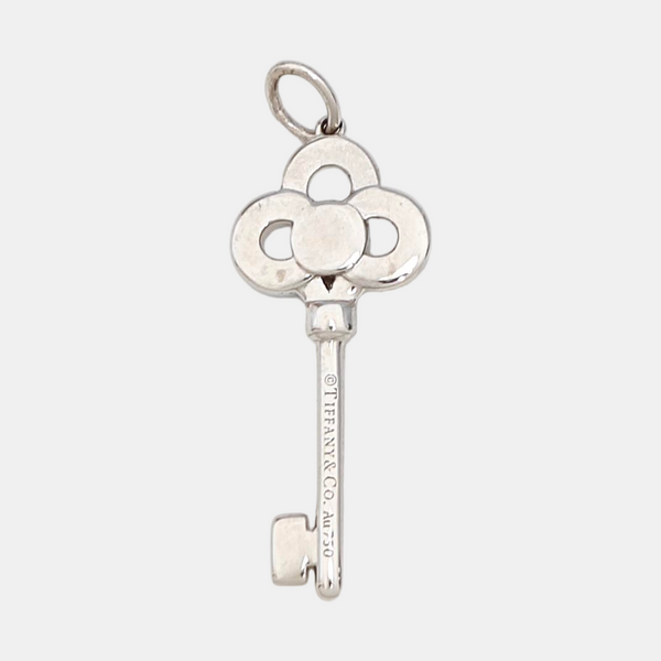 Tiffany Keys 18k White Gold Silver Pendant