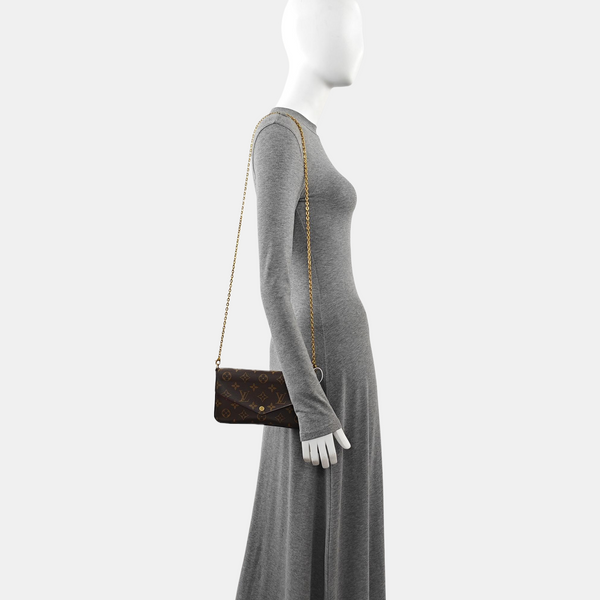 FÉLICIE Monogram Coated Canvas Brown