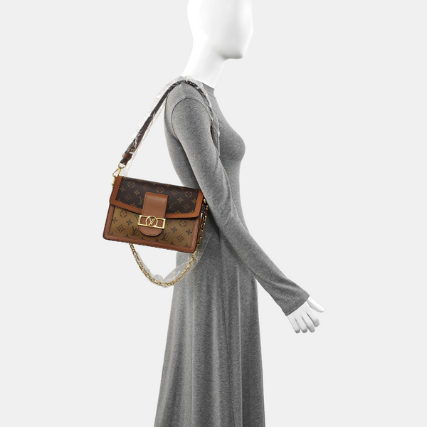 DAUPHINE MM Monogram Coated Canvas Brown