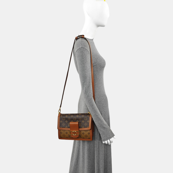 DAUPHINE MM Monogram Coated Canvas Brown