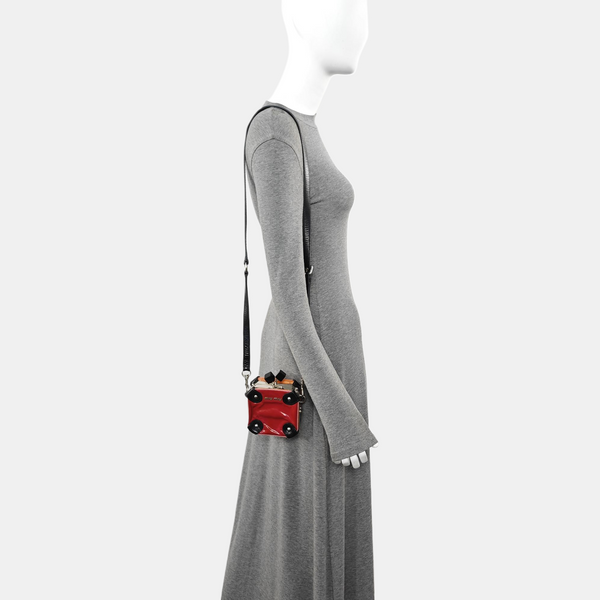 Patent Leather Shoulder Bag Red