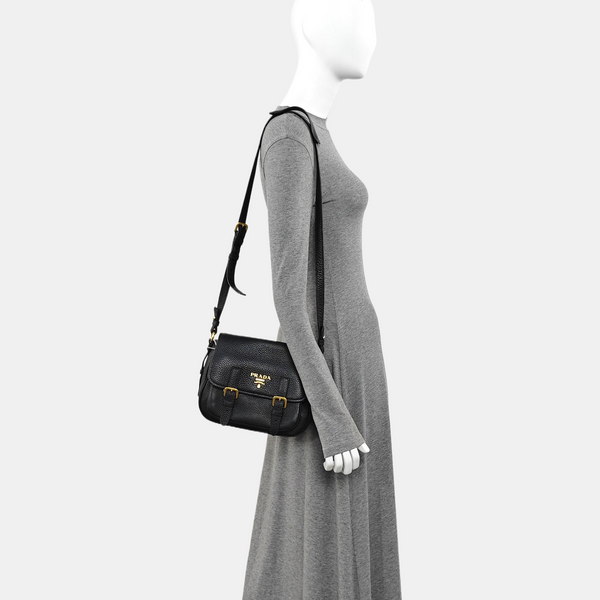 Calfskin Shoulder Bag Black