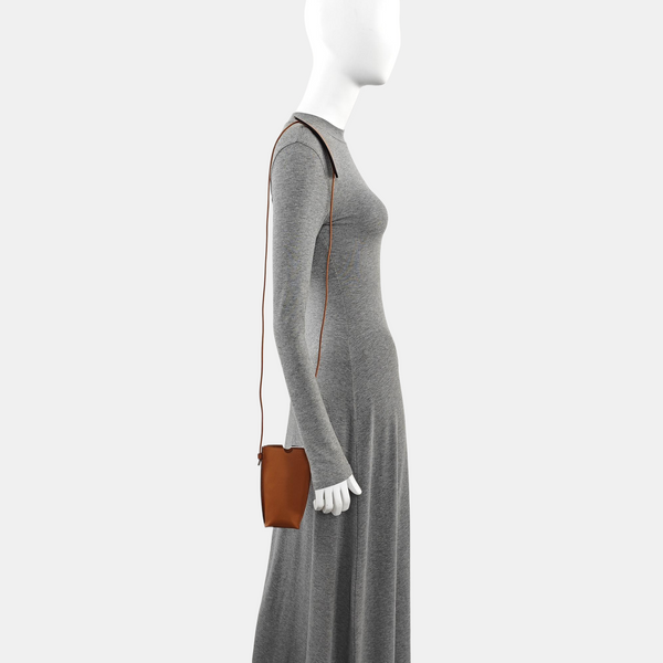 Calfskin Crossbody Bag Brown