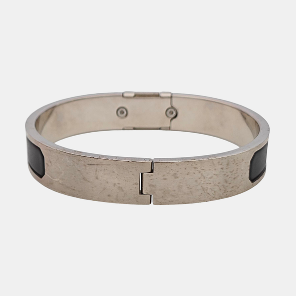 Super H Metal Silver Bangle