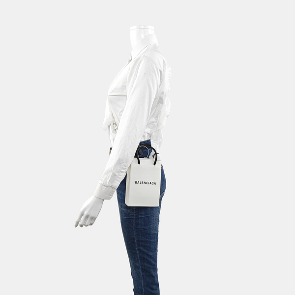 Shopping Bag Calfskin White