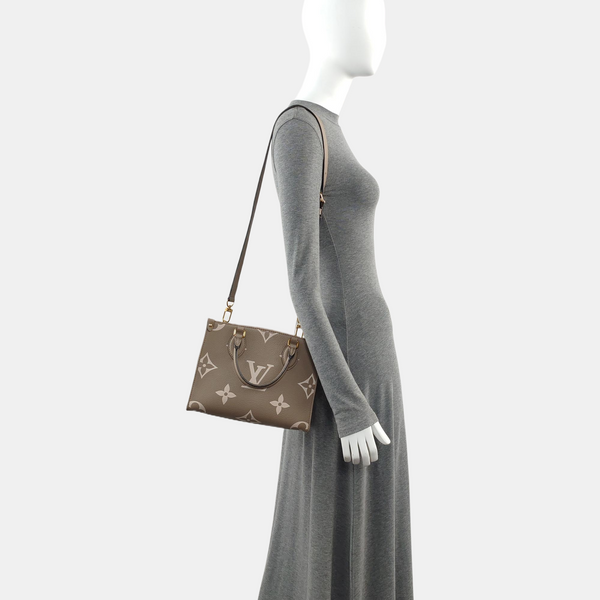ONTHEGO PM Monogram Calfskin Gray