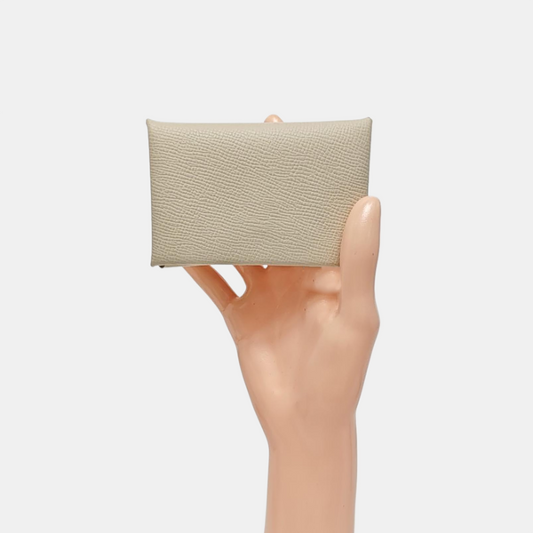 Calvi Epsom White Card Holder