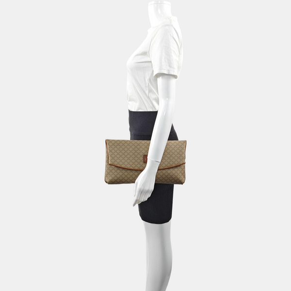 MACADAM CLUTCHES Coated Canvas Beige