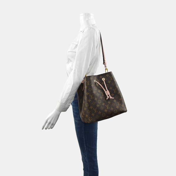 NÉONOÉ MM Monogram Coated Canvas Brown