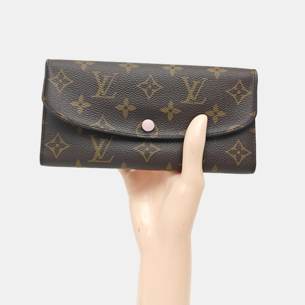 EMILIE Monogram Coated Canvas Brown Wallet