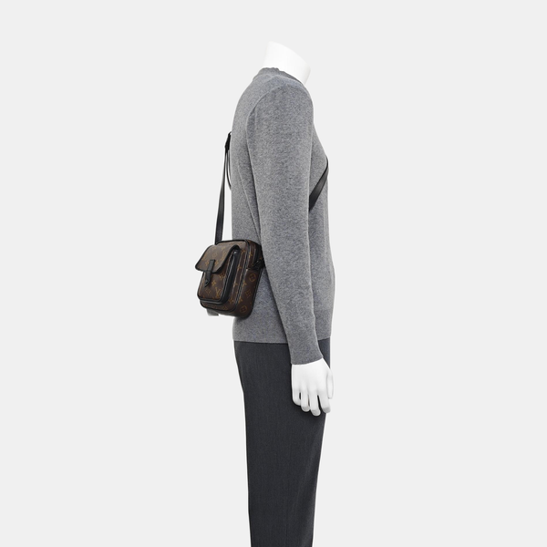 CHRISTOPHER Monogram Coated Canvas Brown
