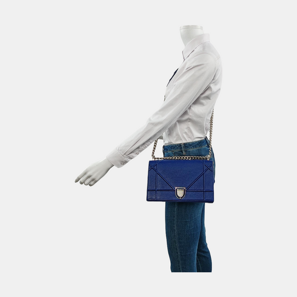 Diorama Medium Calfskin Blue