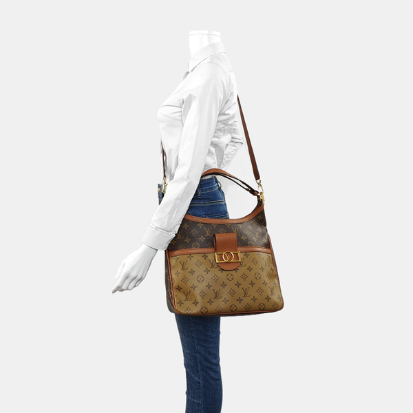 DAUPHINE MM Monogram Coated Canvas Brown