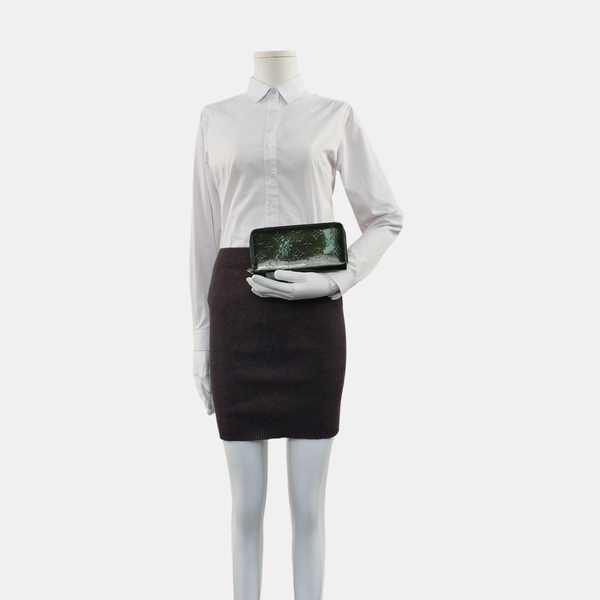 ZIPPY Patent Leather Green Wallet