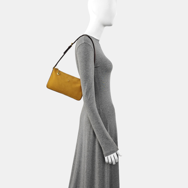 Fabric Top Handle Bag Brown