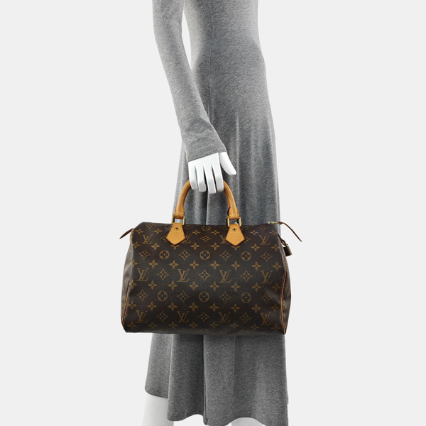 SPEEDY 30 Monogram Coated Canvas Brown