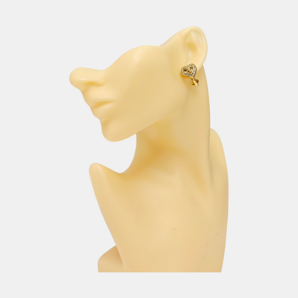 Petit CD Metal Gold Clip On Earrings
