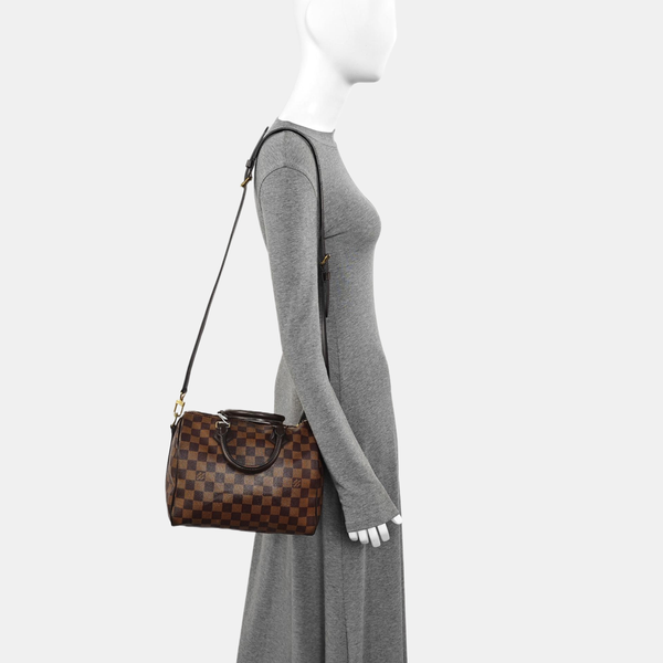 SPEEDY 25 Damier Ebene Coated Canvas Brown