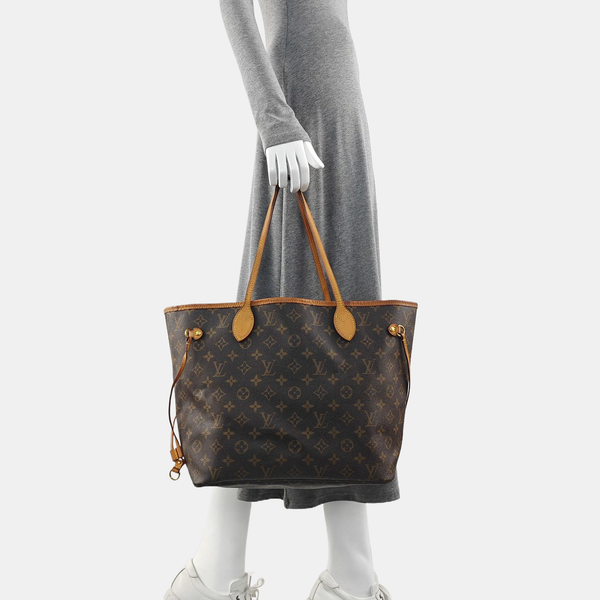 NEVERFULL MM Monogram Coated Canvas Brown