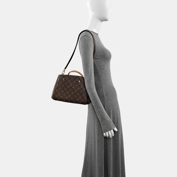 MONTAIGNE Monogram Coated Canvas Brown