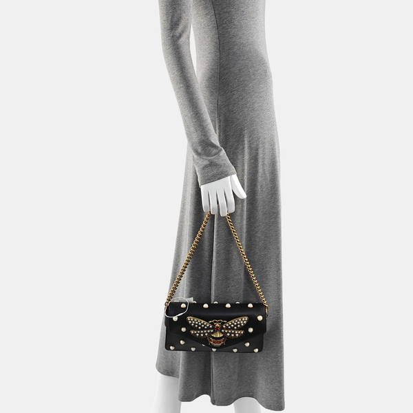 Queen Margaret Mini Calfskin Black