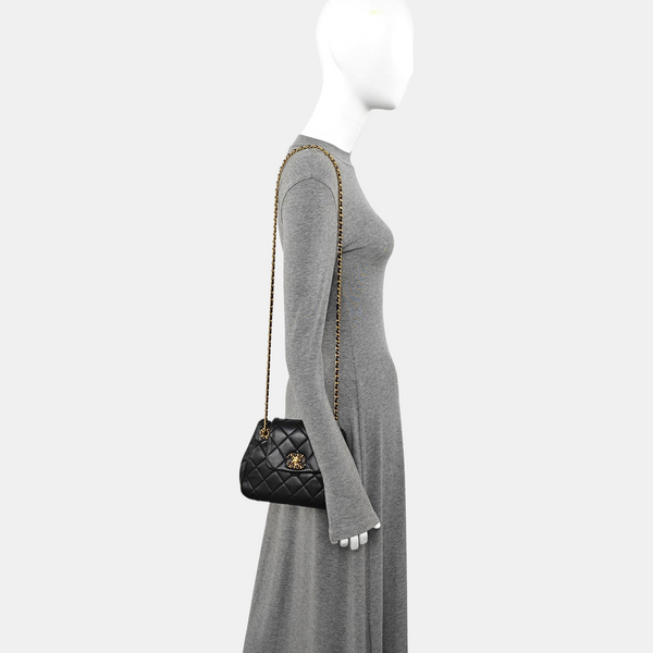 CHANEL 19 Small Quilted Lambskin Black