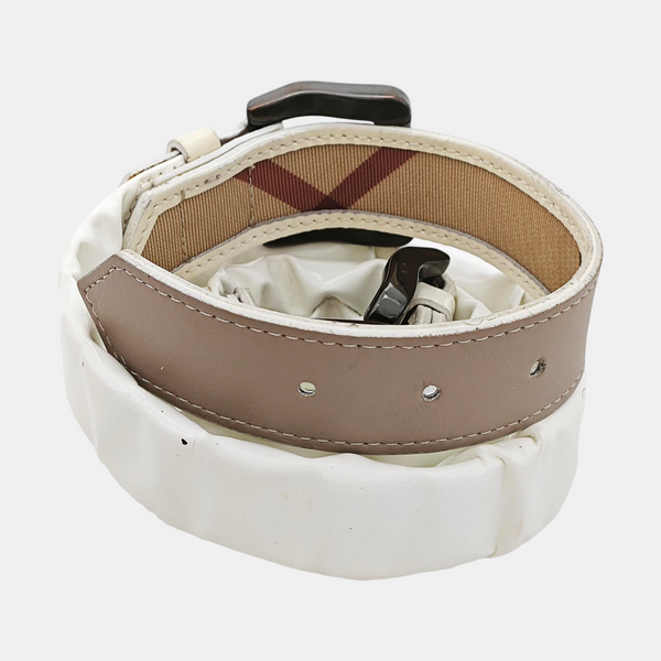 Leather Belt White
