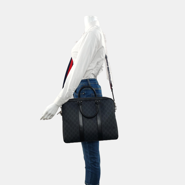 Monogram Coated Canvas Medium Black