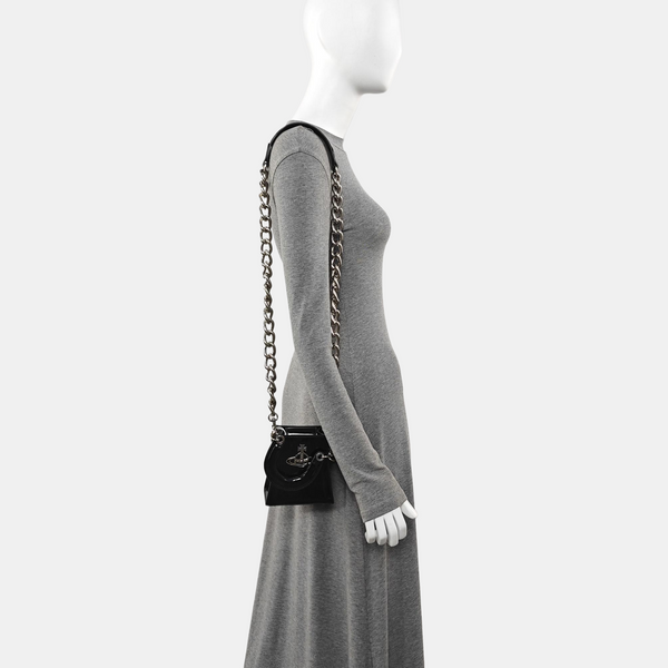 Leather Shoulder Bag Black