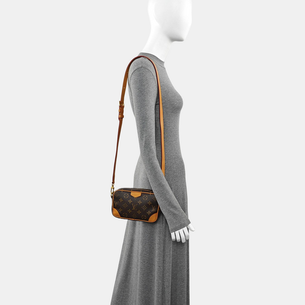 MARLY DRAGONNE Mini Monogram Coated Canvas Brown