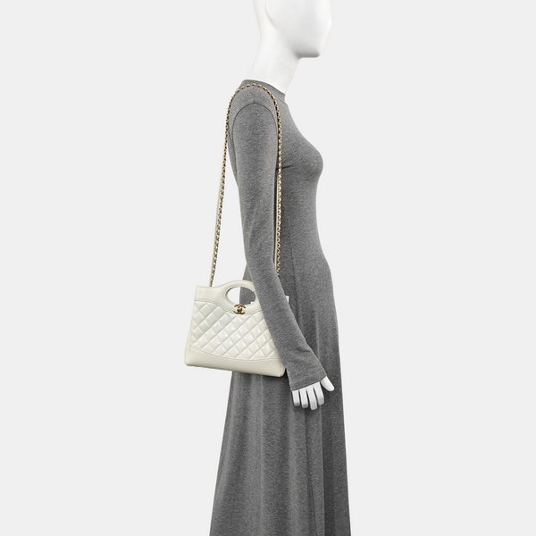 CHANEL 31 Mini Quilted Lambskin White