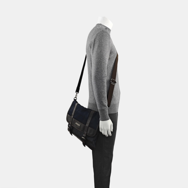 Fabric Shoulder Bag Blue