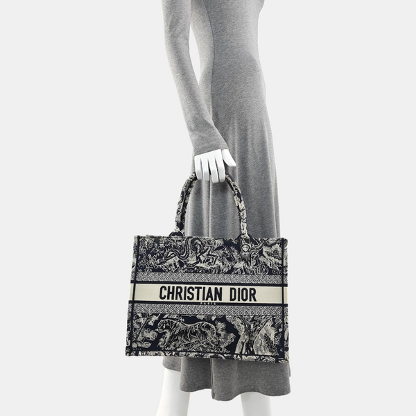 Book Tote Medium Fabric Blue