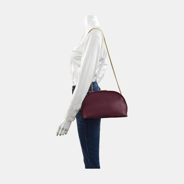 Calfskin Shoulder Bag Purple