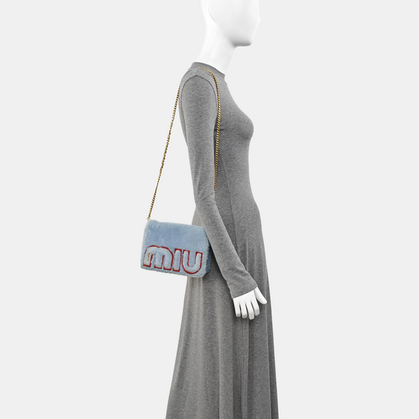 Fabric Shoulder Bag Blue
