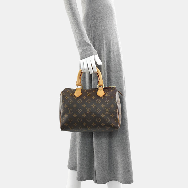 SPEEDY 25 Monogram Coated Canvas Brown