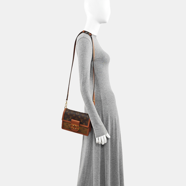 DAUPHINE Mini Monogram Coated Canvas Brown