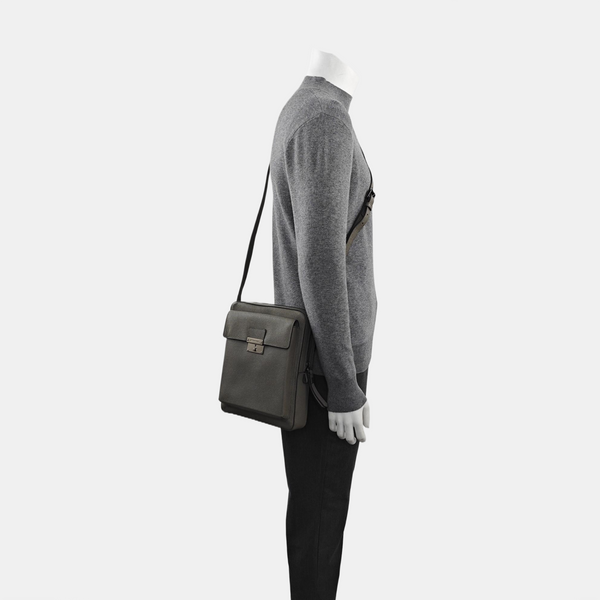 Calfskin Shoulder Bag Gray