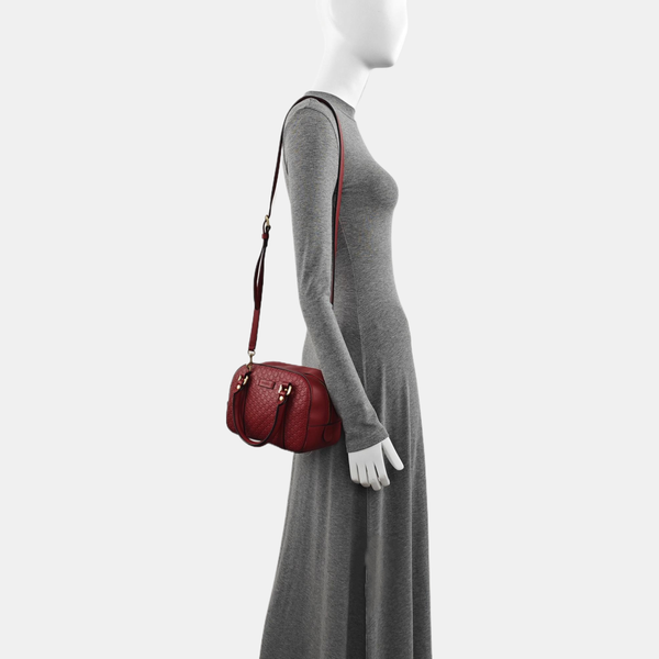 Ligne Shima Monogram Calfskin Red