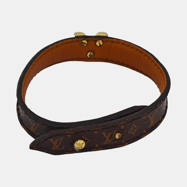 ESSENTIAL V Leather Brown Bangle
