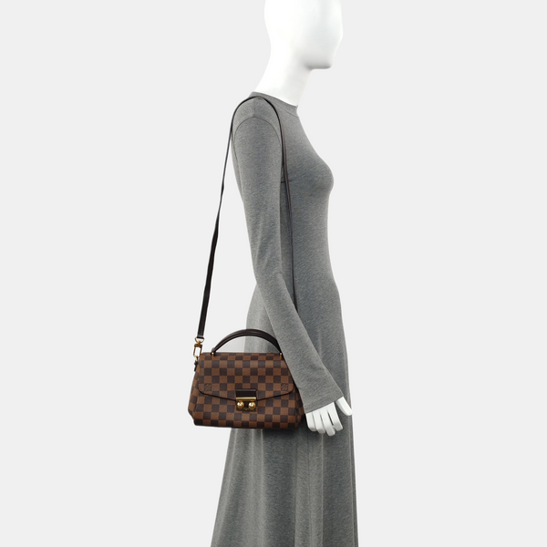 CROISETTE Damier Ebene Coated Canvas Brown