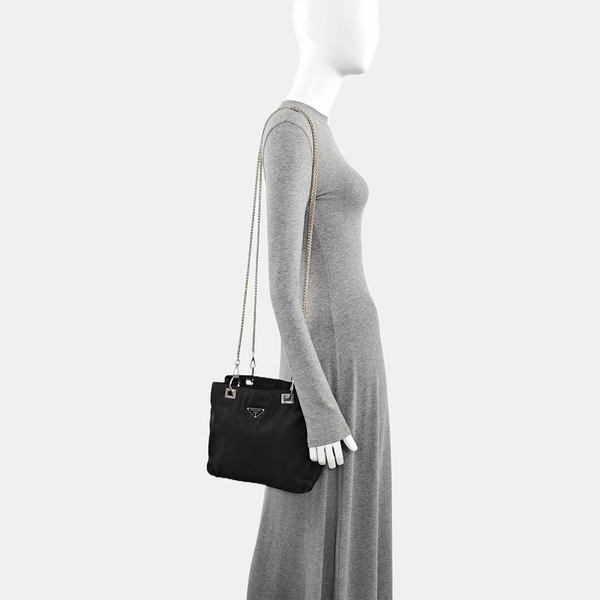 Nylon Shoulder Bag Black