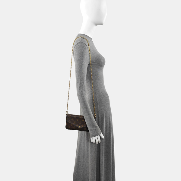 FÉLICIE Monogram Coated Canvas Brown