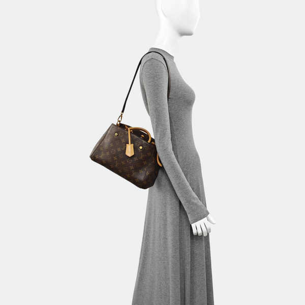 MONTAIGNE Monogram Coated Canvas Brown