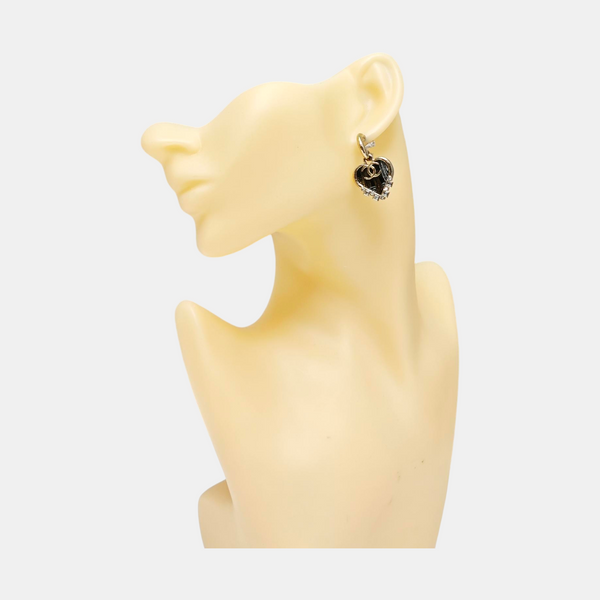 Metal Black Stud Earrings